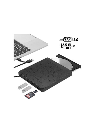 Sones Çok İşlevli Harici Dvd Sürücüsü Usb3.0 Cd Dvd +/-rw Yazıcı Ve Sd Yuvası