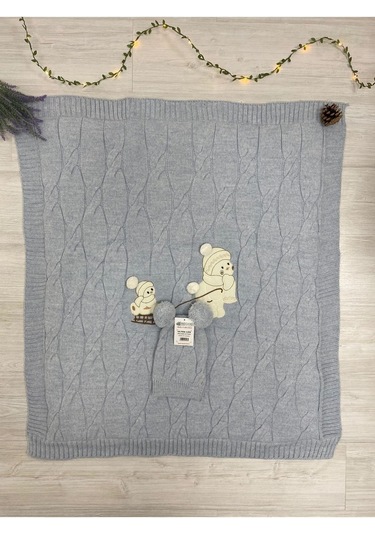 Ultralüx Bereli Bebek Battaniye Mavi