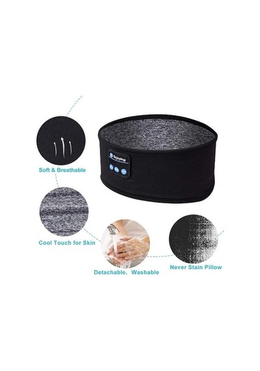 Vkemall Kırmızı Desenli Bluetooth Şapka, Uyku Ve Spor İçin Kablosuz Kulaklık, Işık Engellici Kafa Bantı Bordo