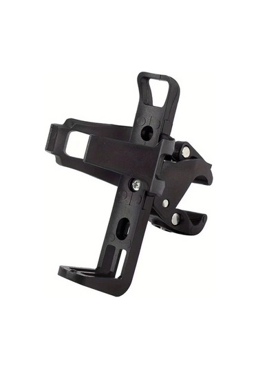 Chuangyinshop Siyah Bisiklet Şişe Kafesi Ayarlanabilir Tutucu Dönebilir Alet Gerektirmez Dayanıklı Siyah