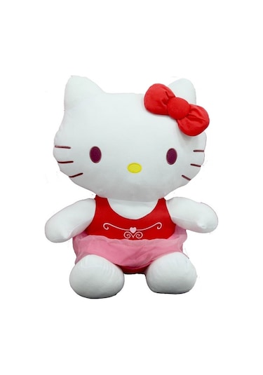 Sunman Peluş Hello Kitty Elbiseli Kurdeleli 36Cm
