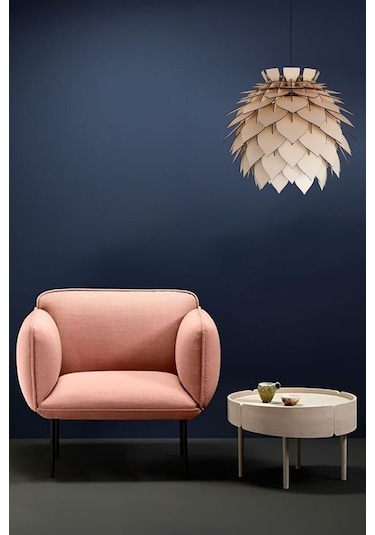 Lotus Dekoratif Avize Sarkıt Abajur Lambader Şapkası Bej