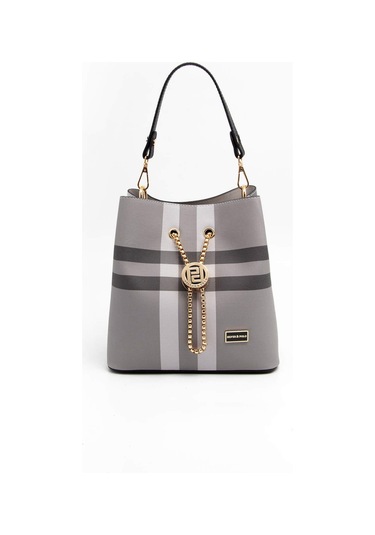 Silver Polo Kadın El Çantası 967 Mk84 45530 Gri Mat Siyah 45530 Gri Mat Siyah Çok Renkli