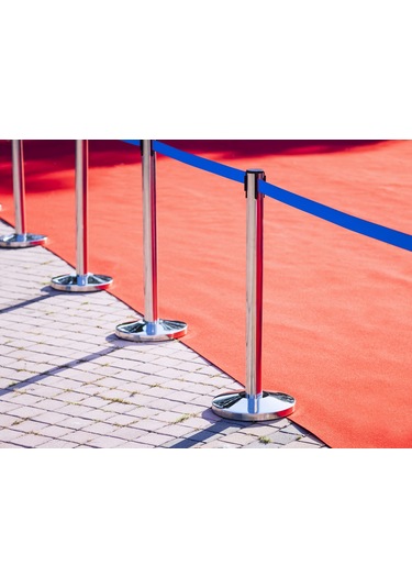 Takım Mavi Şeritli Paslanmaz Şerit Bariyer Yönlendirme Bariyeri 3 M