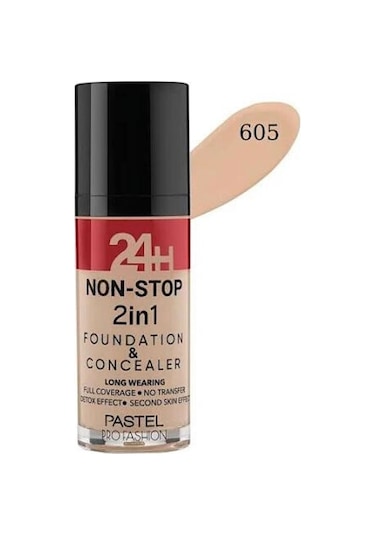 Pastel Profashion 24H Non-Stop 2 in 1 Foundation & Concealer 605 Sand