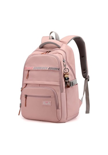 Yifomall Kadın Çanta, Ortaokul-ilköğretim, Nylon Materyal, Ağırlık 600g, 12.6lx17.7hx8.6w, Çift Taraflı Cep, Ön Bölme Organizatör, Pembe Renk, Hafif Ve Dayanıklı Sırt Çantası Çok Renkli