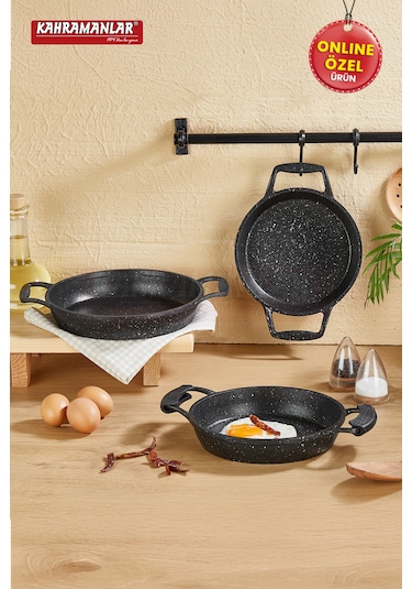 Kahramanlar Elegant Döküm Sahan Seti  3'lü