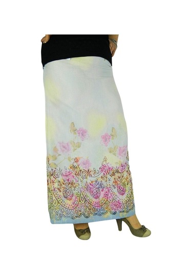 Kadın Uzun Keten Etek Erm106