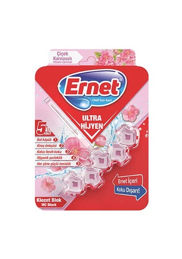 Ernet Ultra Hijyen Klozet Blok Çiçek Karnavalı 50 g