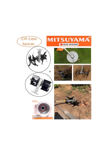 Mitsuyama KOBA002 Paletli Çapa + Akrep Çapa - 26MM 9 Diş Çift Çapa Aparatı