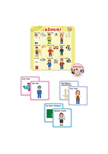 Bingo - Tombala Oyunu / Meslekler Ve Yardımcı Araçları - Occupations And Auxiliary Tools