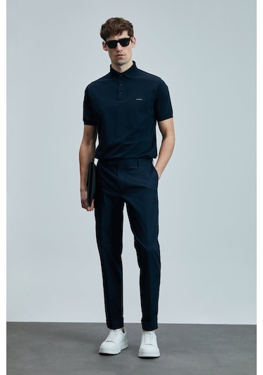 Lufian Erkek Polo Yaka T Shirt 111040228 Lacivert Lacivert