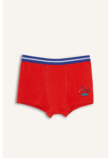 DeFacto Erkek Çocuk Desenli 3'lü Boxer E6878A825SPRD56 DeFacto Erkek Çocuk Desenli 3'lü Boxer E6878A825SPRD56