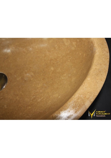 Noche Traverten Oval Elips Lavabo