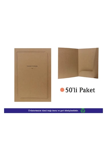 Armat Kraft Sunum Dosyası 50 Li Paket