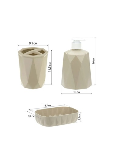 Idea Banyo Seti 21579576 Gri - Kahverengi