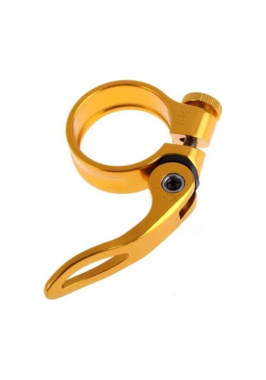 Hightower Altın Renk Ultralight 34.9mm Bisiklet Sele Borusu Kelepçesi - Ayarlanabilir Bağlantı Halkalı Hızlı Sökme Altın Rengi