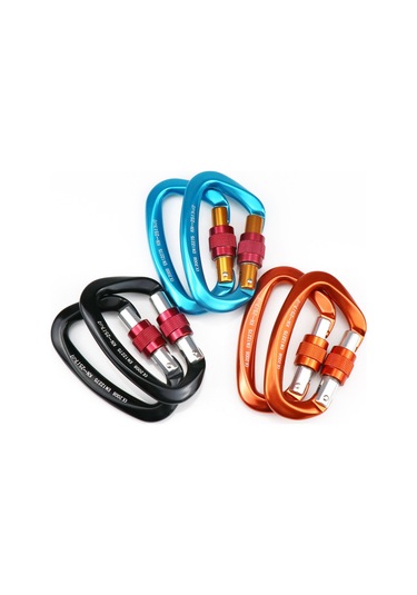 Vidalı Kilitli Kapaklı Karabina 25kn Ağır Hizmet Karabina Klipleri Hamaklar İçin Kamp Yürüyüşü Sırt Çantası İçin