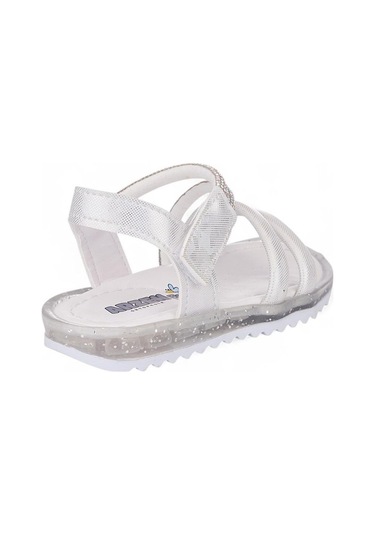 035 Kız Bebek Taşlı Sandalet Beyaz