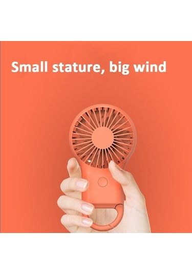 El Tipi Cep Mini Küçük Fan Taşınabilir Şarj Dış Usb Fan 7 Renk Işığı Ordu Green 9939 Yeşil