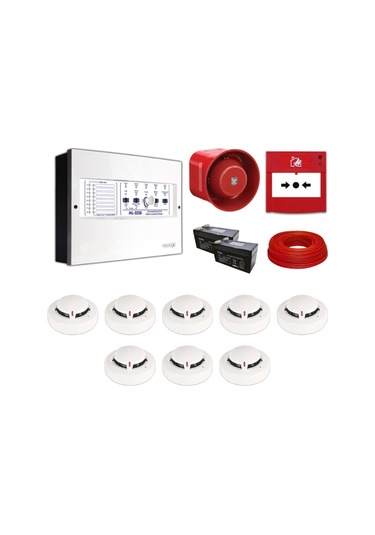Mavigard Maxlogic 8 Li Konvansiyonel Yangın Alarm Seti 100 Metre Kablo Dahil