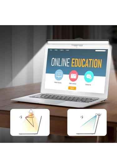 Venaliastore Laptop Üstü Ekran Işığı Led Göz Koruyucu Klipsli