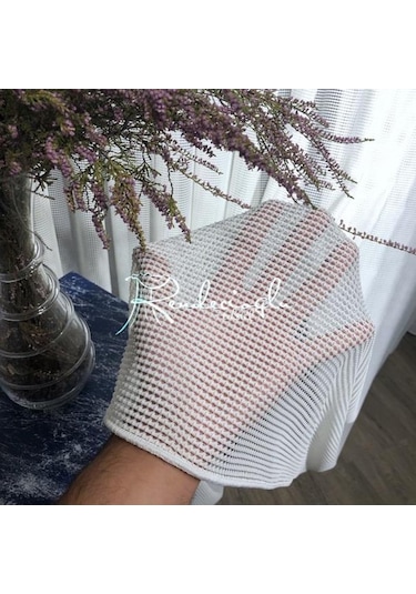 Tül Perde Brillant Makreme Desen 4 Farklı Renk Seçeneği Krem