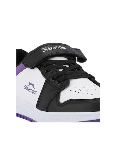Slazenger PRINCE I Çocuk Cırt Cırtlı Beyaz / Mor Günlük Spor Ayakkabısı