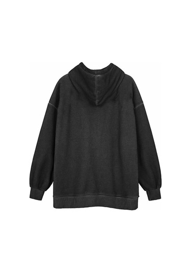 Novahub Kadın Vintage Melek Baskı Kapüşonlu Zip Up Uzun Kollu Cep Kazak Kırmızı Sonbahar/kış Kırmızı