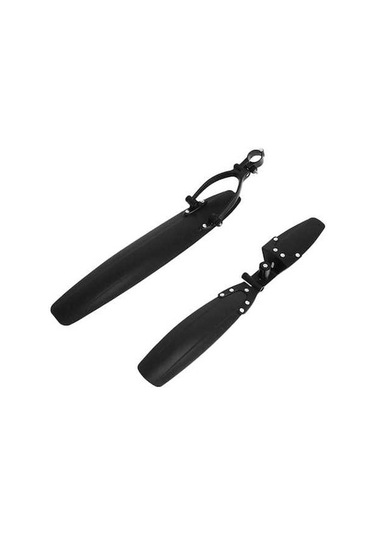 Pazly Dağ Ve Yol Bisikletleri İçin Pratik Çamurluk Seti - Kolay Kurulum, Siyah Siyah