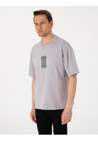 Pierre Cardin Erkek Gri Tişört 50310155-vr024 Gri