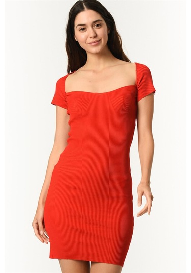 Z2016 Dewberry Bayan Elbise-kırmızı Optik Kırmızı Optik