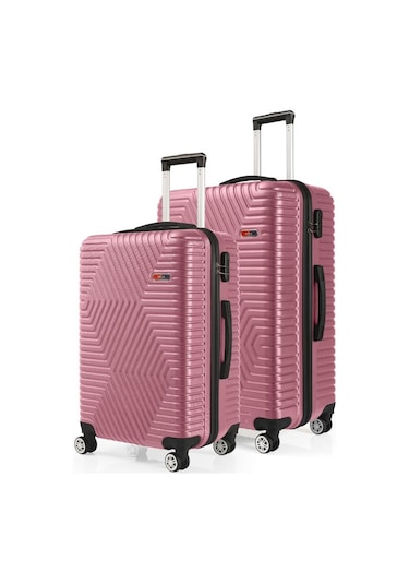 G&d Polo Suitcase Abs Orta Ve Büyük Boy Gül Kurusu 2'li Valiz Seti 600.08-b Gülkurusu