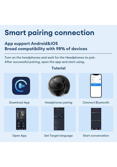 Mufunye Hyundaı Hy-t26 Ows Akıllı Çeviri Özellikli Kablosuz Bluetooth Kulaklık - Pembe