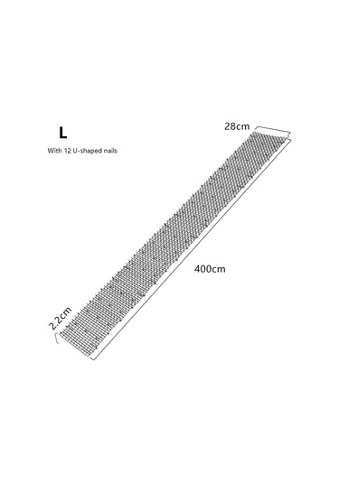 Sones L 400x28cm B21307 Bahçe Çiçek Anti-kedi Ağı Plastik Dikenli Ped Sürücü Kedi Ağı