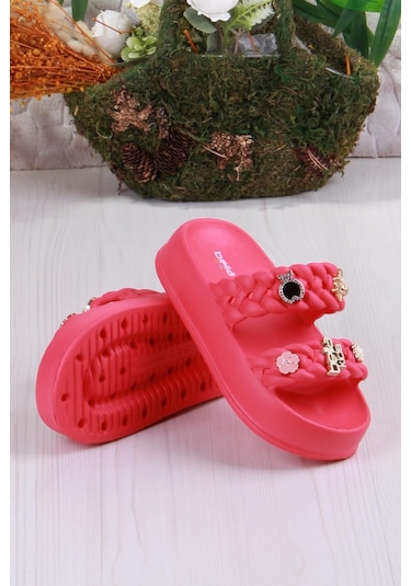 Fort Bella E423 Plaj Deniz Havuz Terliği Hafif Rahat Esnek Kız Çocuk Terlik Narçiçeği