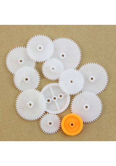 75 Parça Plastik Dişli Seti Rc Çark Arduino Oyuncak Robot Araba G