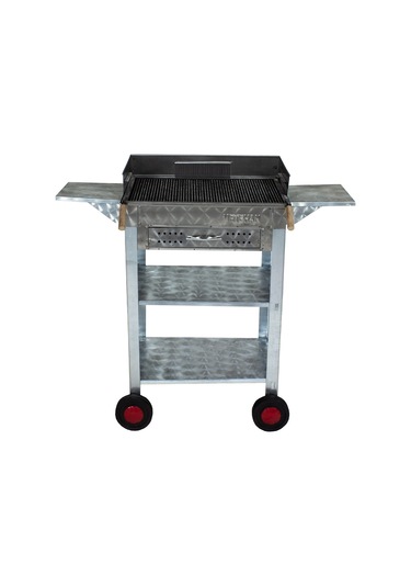 Metehan MTH-44 Pervazlı - Çekmeceli - Kanatlı - Maltız Izgaralı - Dört Tekerlekli Battal Boy Mangal