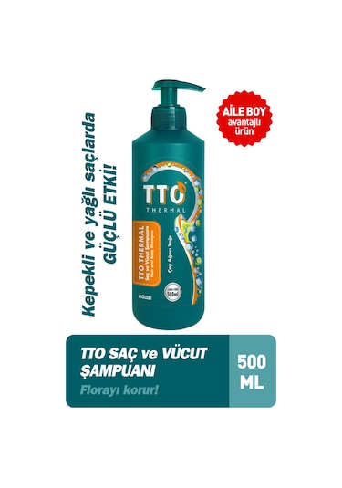 Tto Saç Ve Vücut Şampuanı 500 Ml Yeşil Çay Ağacı Yağı / Tea Tree Oıl