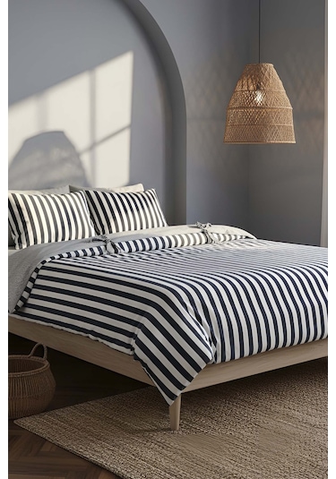 My Sleep Harbor Çift Kişilik %100 Pamuklu Nevresim Takımı 4 Parça Çok Renkli