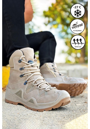 Big King Çöl Combat Gtx Waterproof Fermuarlı Bot Bej