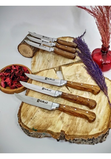 Sürmene Sürlaz Mutfak Serisi Et Sebze Meyve Bıçak Seti Ahşap