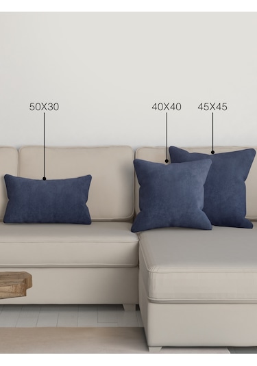 Br Perle Home Daily Series Uzay Mavisi Rengi Kırlent Yastık Kılıfı Uzay Mavisi