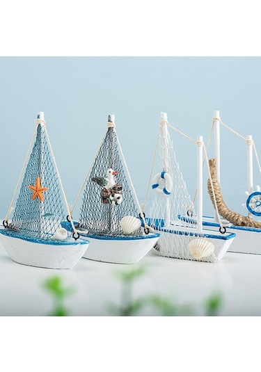 Mavi Yelkenli Tekne Gemi