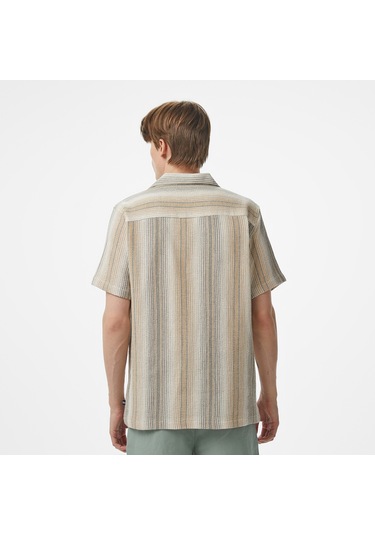 Nautica Erkek Bej Classic Fit Çizgili Gömlek W55414t Bej