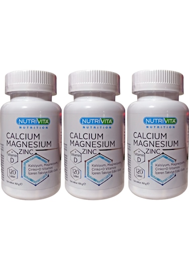 Nutrivita Nutrition Calcium Mağnesium Zinc Vitamin D 3 Kutu