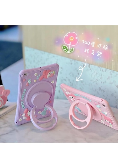 Ennar Lenovo Tab M11 Tb330fu 11 İnç Cute Dolls Askılı Standlı Tablet Kılıfı+tablet Kalemi Arka Kapak