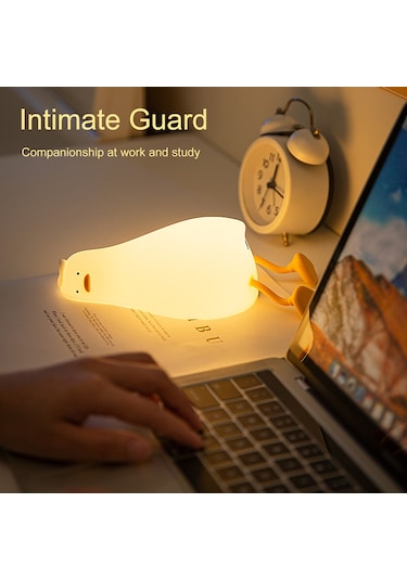 Springsun Yumuşak Silikon Led Gece Lambası, Usb Şarjlı, 4-10 Saat Kullanim Süresi, Yaratıcı Ördek Modeli Diğer