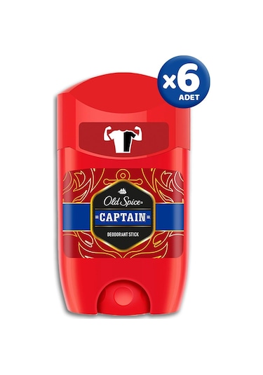 Old Spice Captain Erkek Stick Deodorant 6 x 50 ML