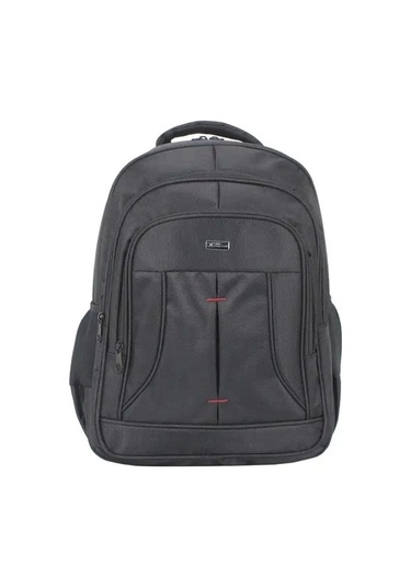 Büyük Boy 17 İnç Laptop Bölmeli Sırt Çantası Darbe Emici Koruma Su Geçirmez Kumaş Siyah